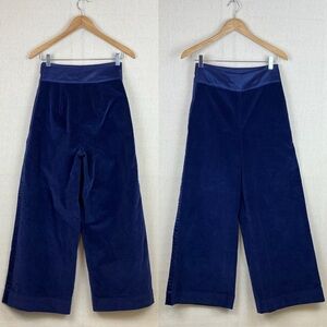 Frances Valentine Tuxedo Pant Blue Velvet NWT